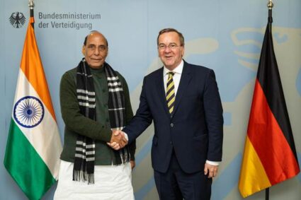 Raksha Mantri, his German counterpart hold bilateral talks in Berlin to bolster strategic defence partnership